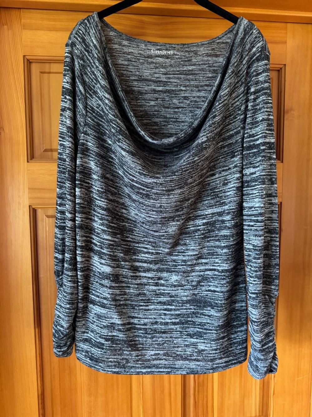 Caslon Black and White Marled Cowl Neck Top. Smoke free, pet free home.